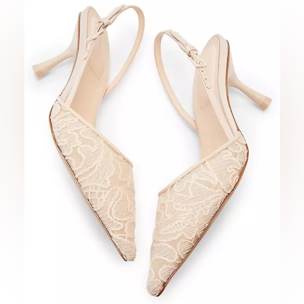SIMKHAI Dylan 65mm Lace Slingback Pumps